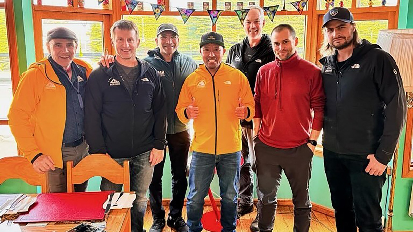 Dr. Joe McGinley, second from left, poses with members of his climbing team in Peru, prior to heading to Antarctica.
