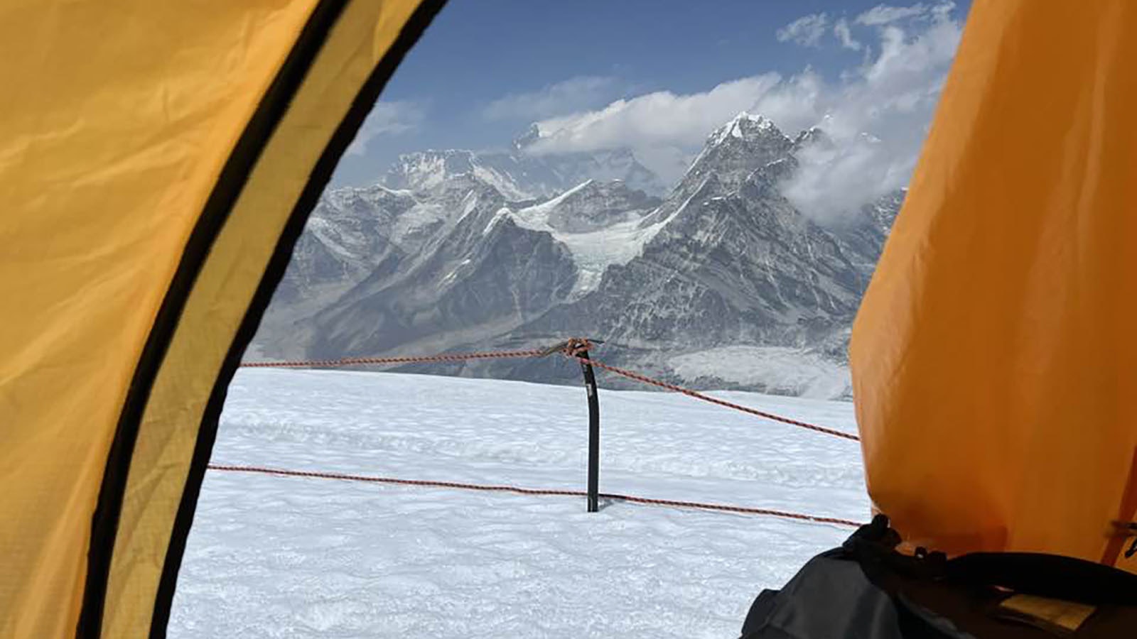 Dr. Joe McGinley said he wants to focus on the positive despite being foiled from his latest climbing attempt to summit Mount Everest. He shared his view from his tent on Mera Peak, just 19 miles from Everest.