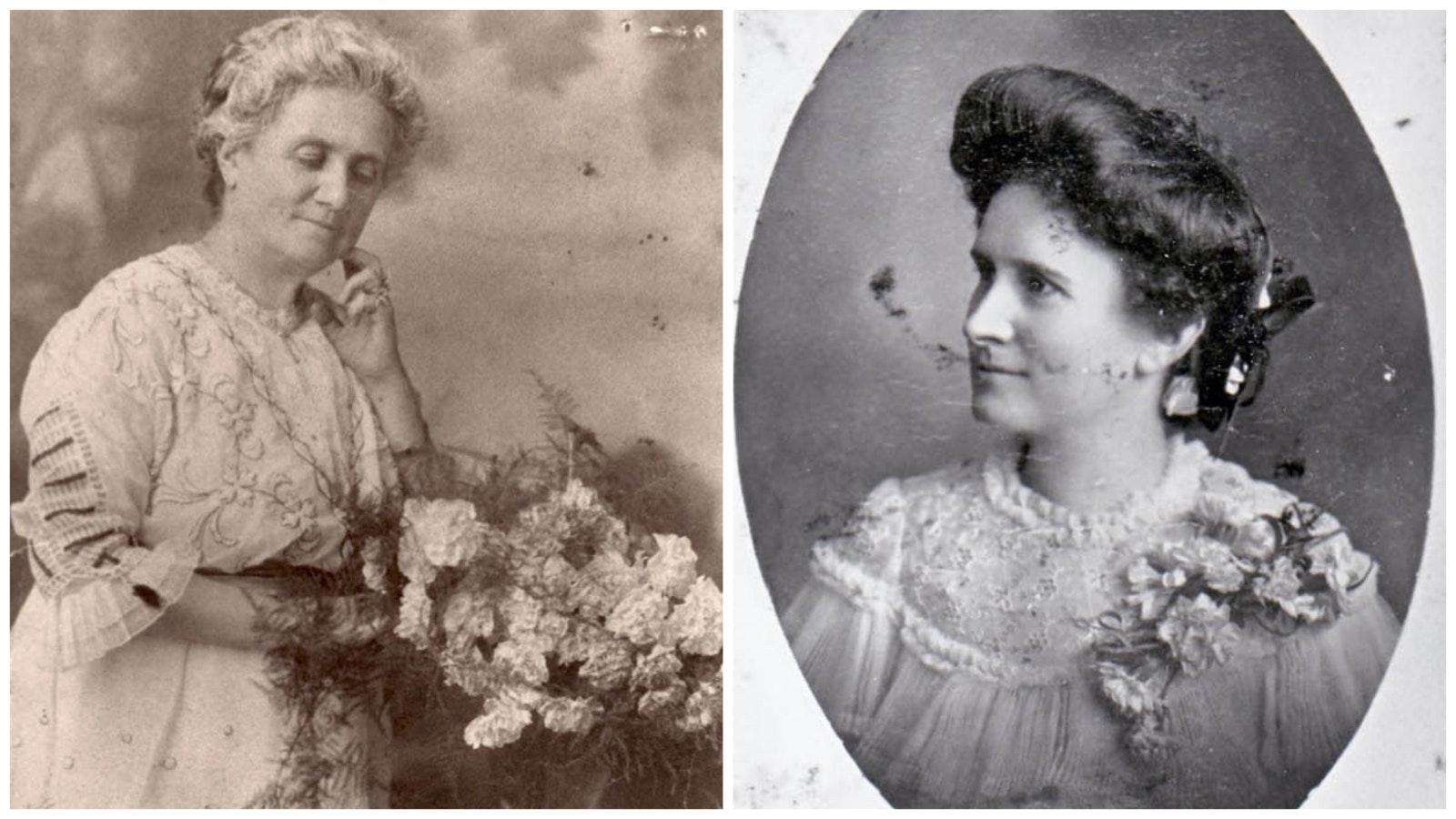 Dora McGrath later in life, left, and as a young woman, right.