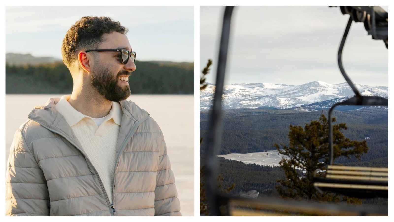 Jose Mas is the new owner of Meadowlark Ski Resort. At right is the view from the lift.