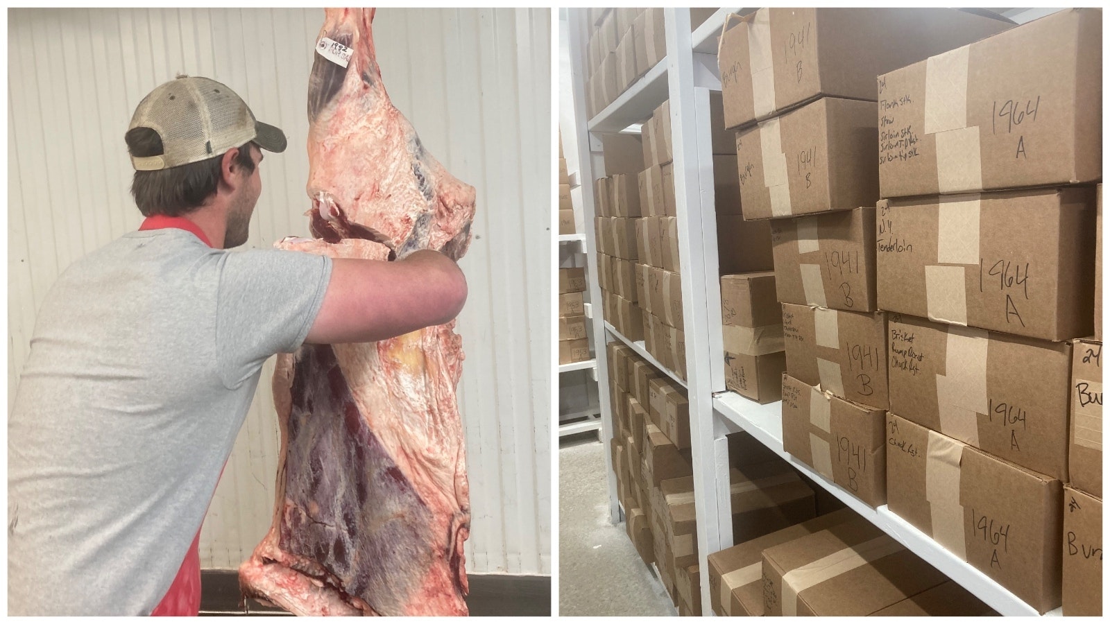 Meat is butchered and packed at 307 Meat Processing in Mills, Wyoming.