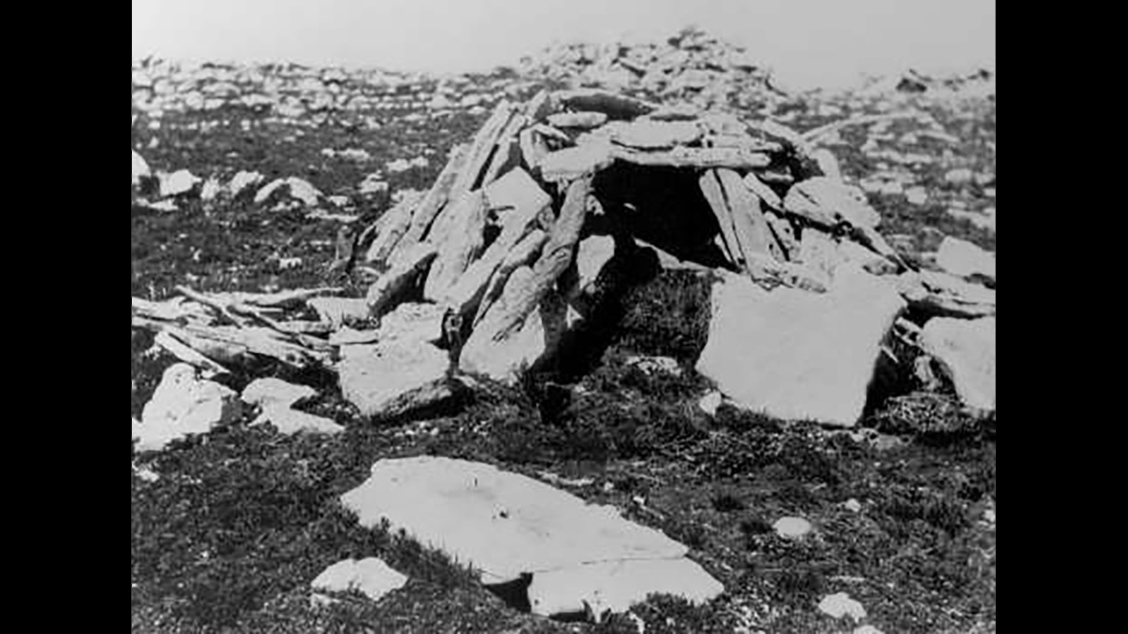a cairn at the Wyoming Medicine Wheel in 1903.