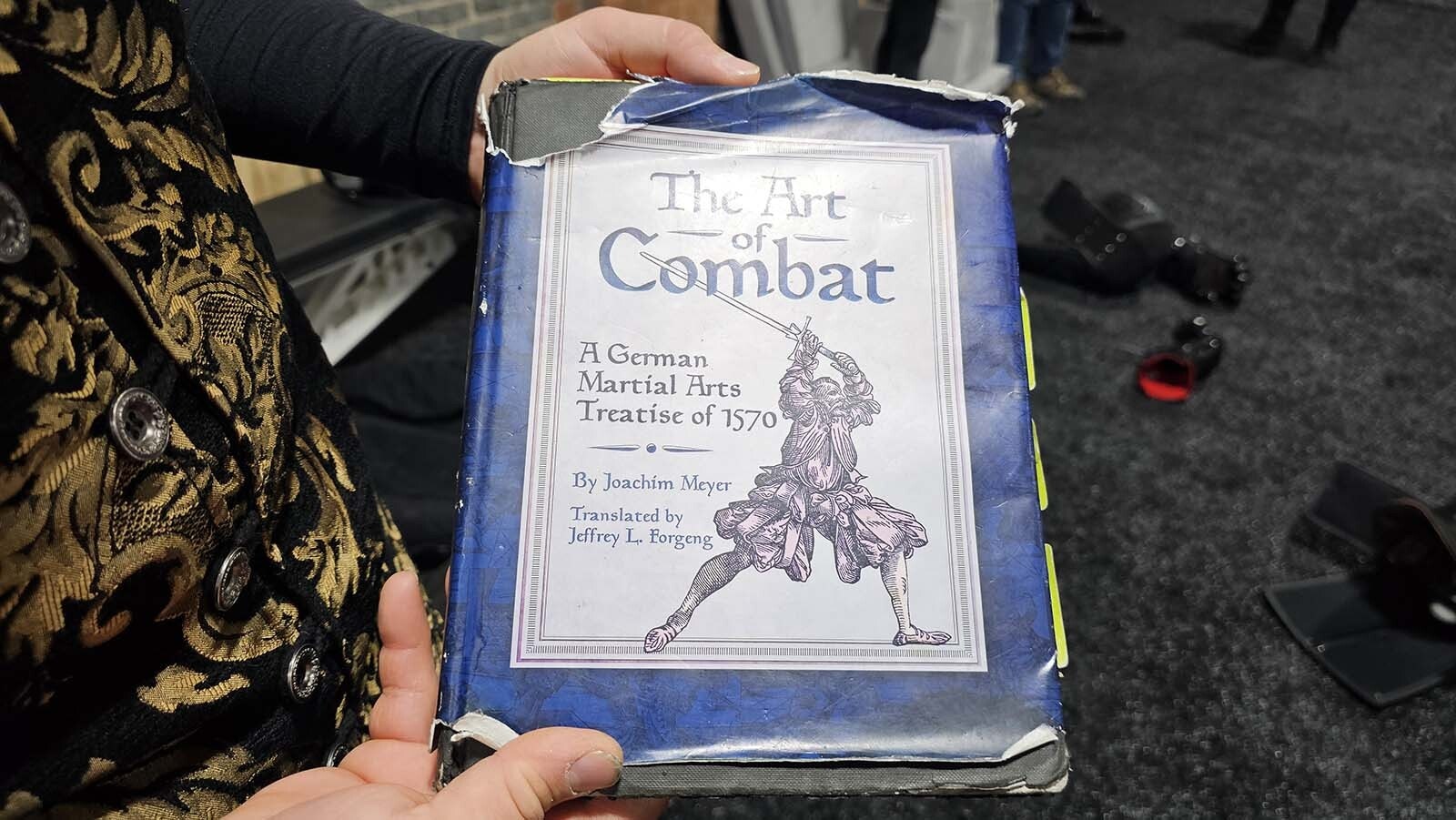 The book Michael Binsse uses to teach his Historical European Martial Arts class in Cheyenne.