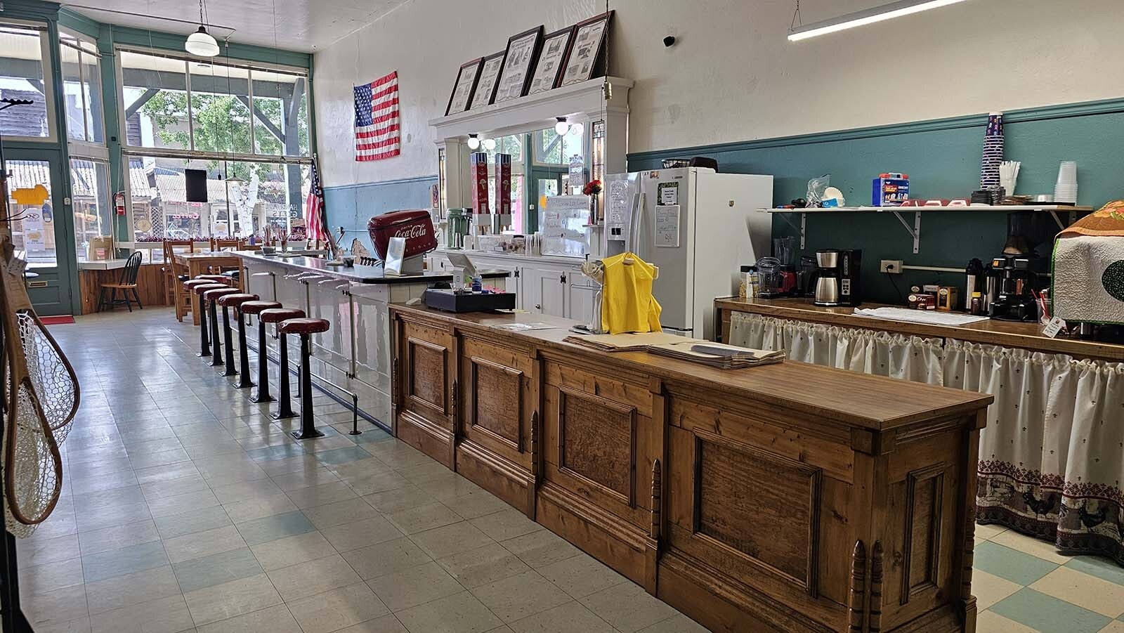 The ice cream parlor inside the Meeteetse Mercantile Artisan’s Co-op offers ice cream for free-will donations. It's proving a draw to travelers passing through the tiny town of Meeteetse.
