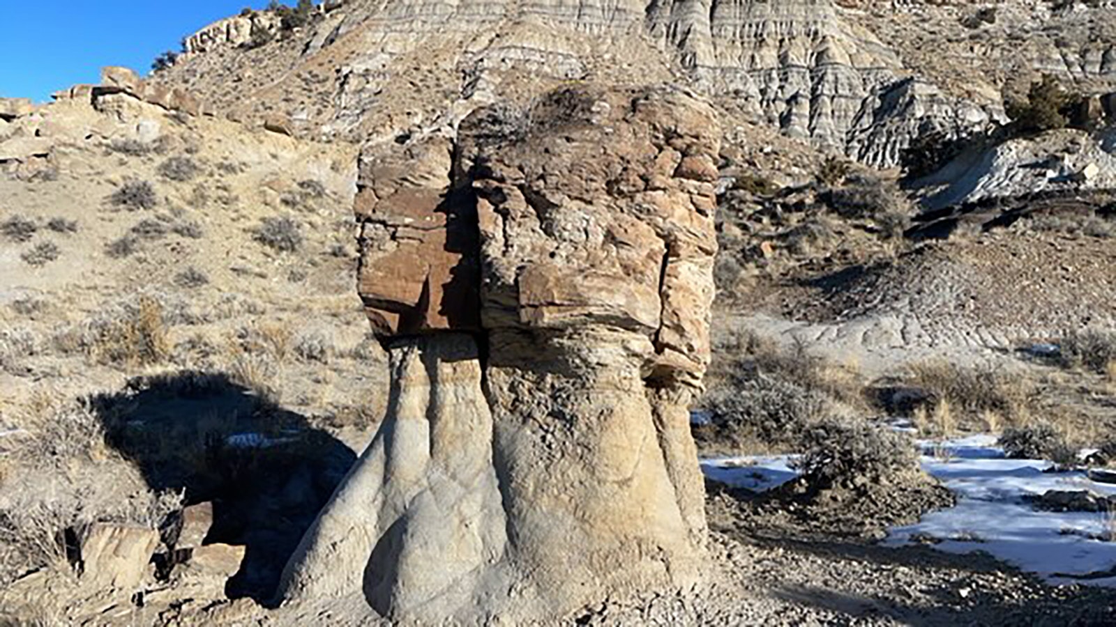 An other-worldly-looking boulder was unearthed in an area known as Death Valley on the Hogg Ranch near Meeteetse, Wyoming.