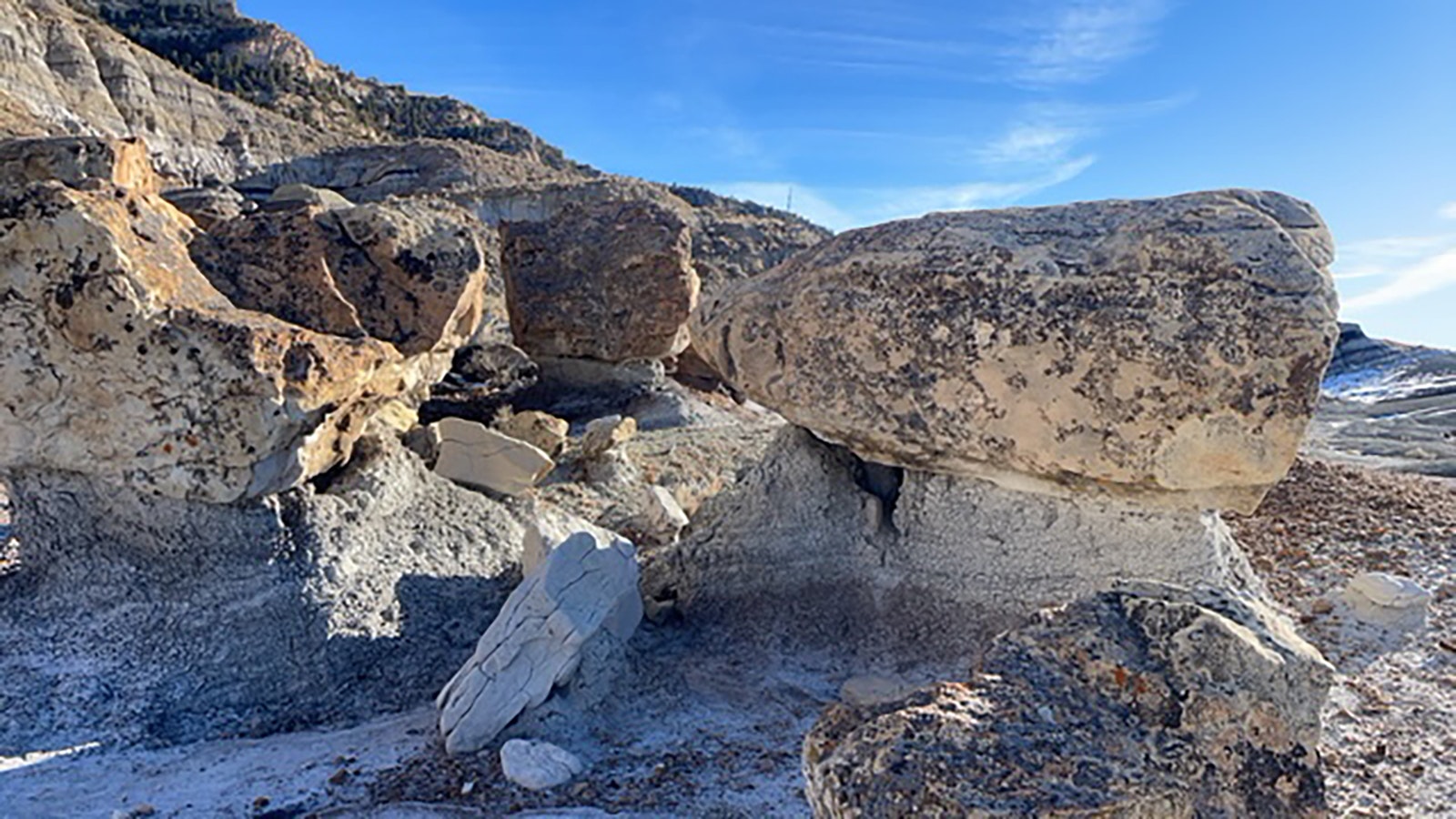 An other-worldly-looking boulder was unearthed in an area known as Death Valley on the Hogg Ranch near Meeteetse, Wyoming.