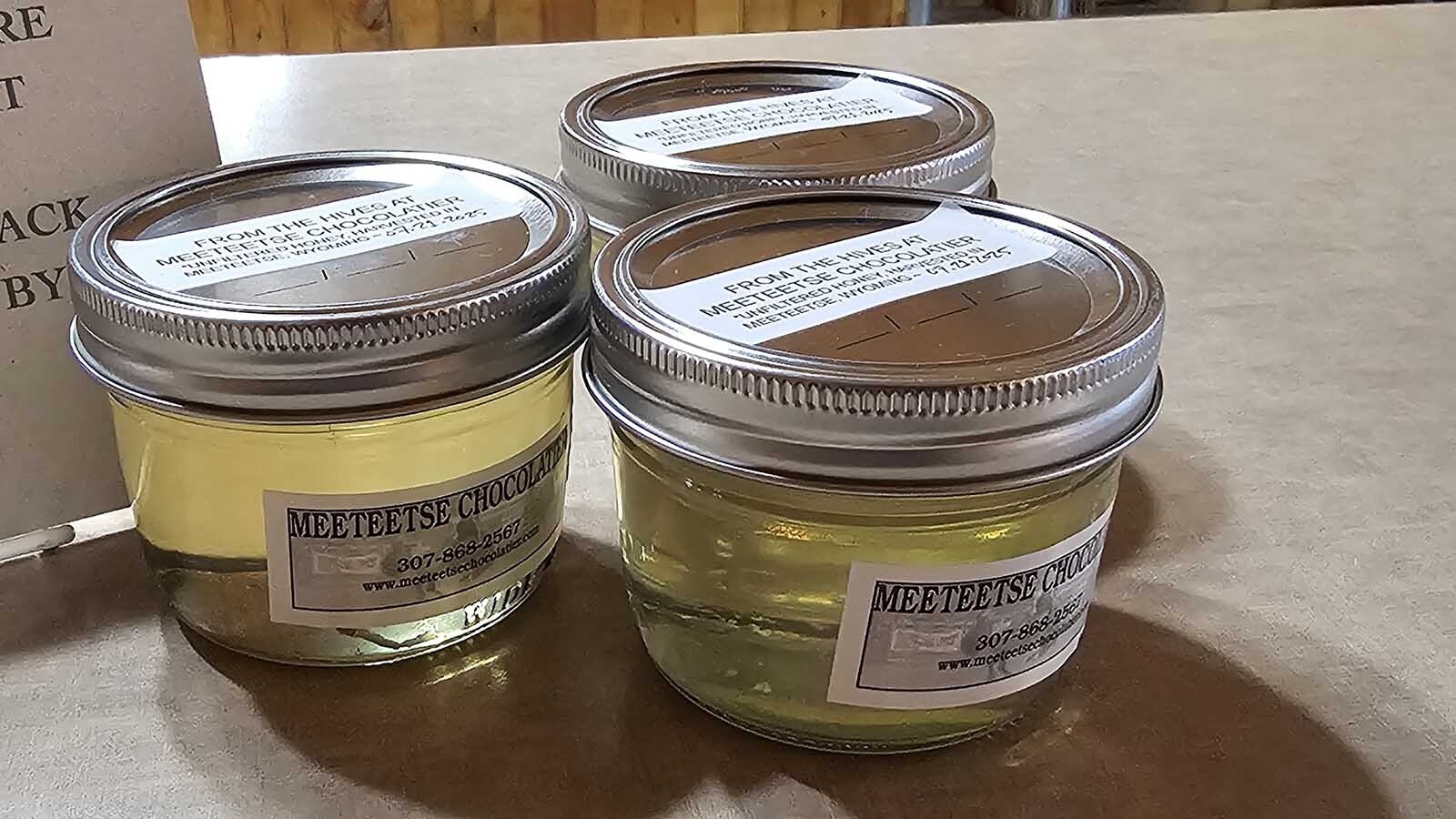 Honey is also for sale at Meeteetse Chocolatier.