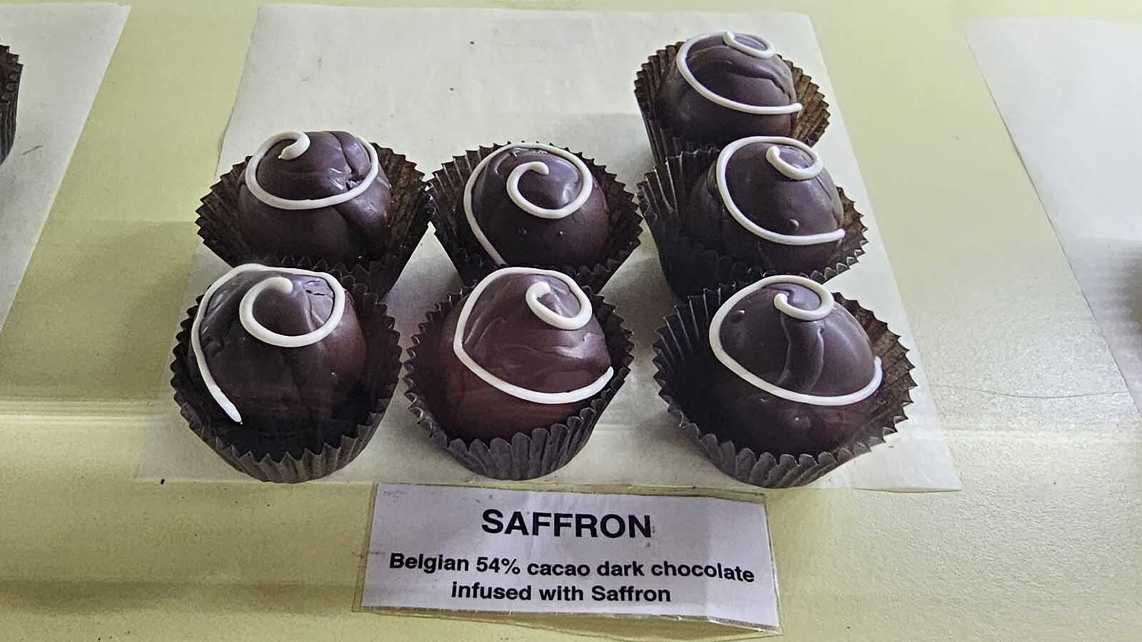 Saffron truffles are an explosion of honey and earthy flavor, wrapped in a delicious chocolate shell made from Belize cacao beans.