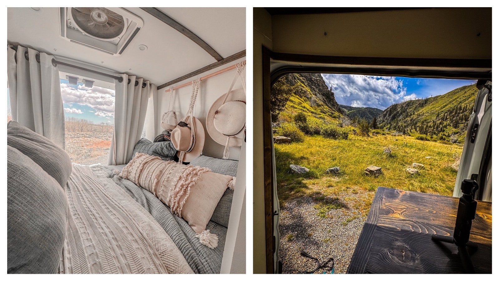 Cody, Wyoming, native Megan Anderson is up before sunrise every day, researching the financial markets for her job as vice president of client relations for a real estate firm. Her office is a Ford Transit van she’s lived in for the better part of a year, along with her traveling companion, Snoop.