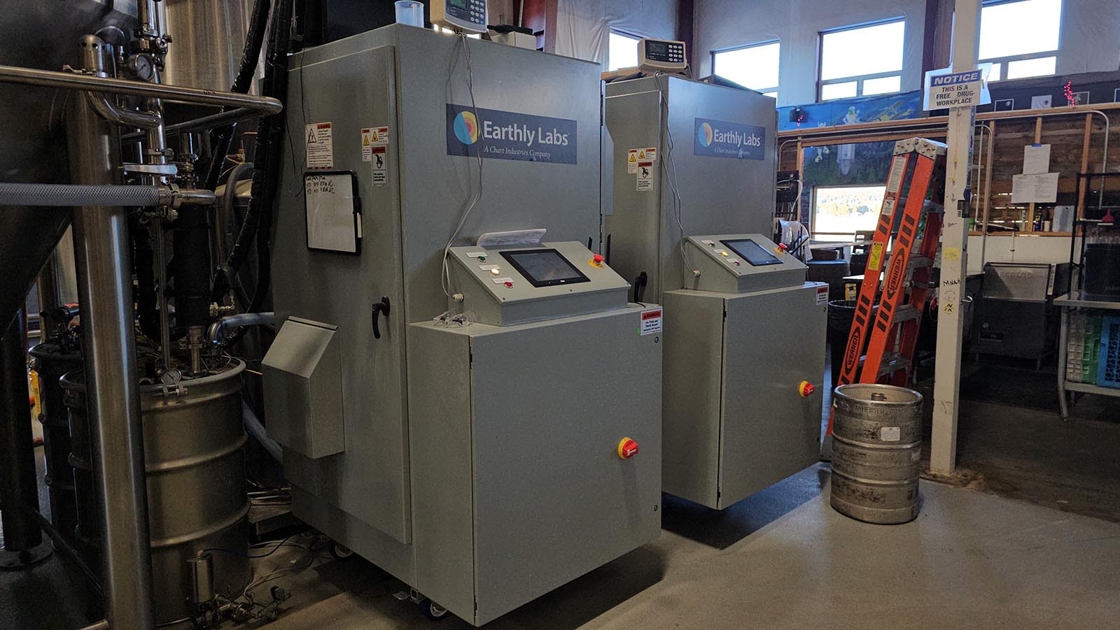 Laboratory equipment is used to keep tabs on all the beer's important specs.