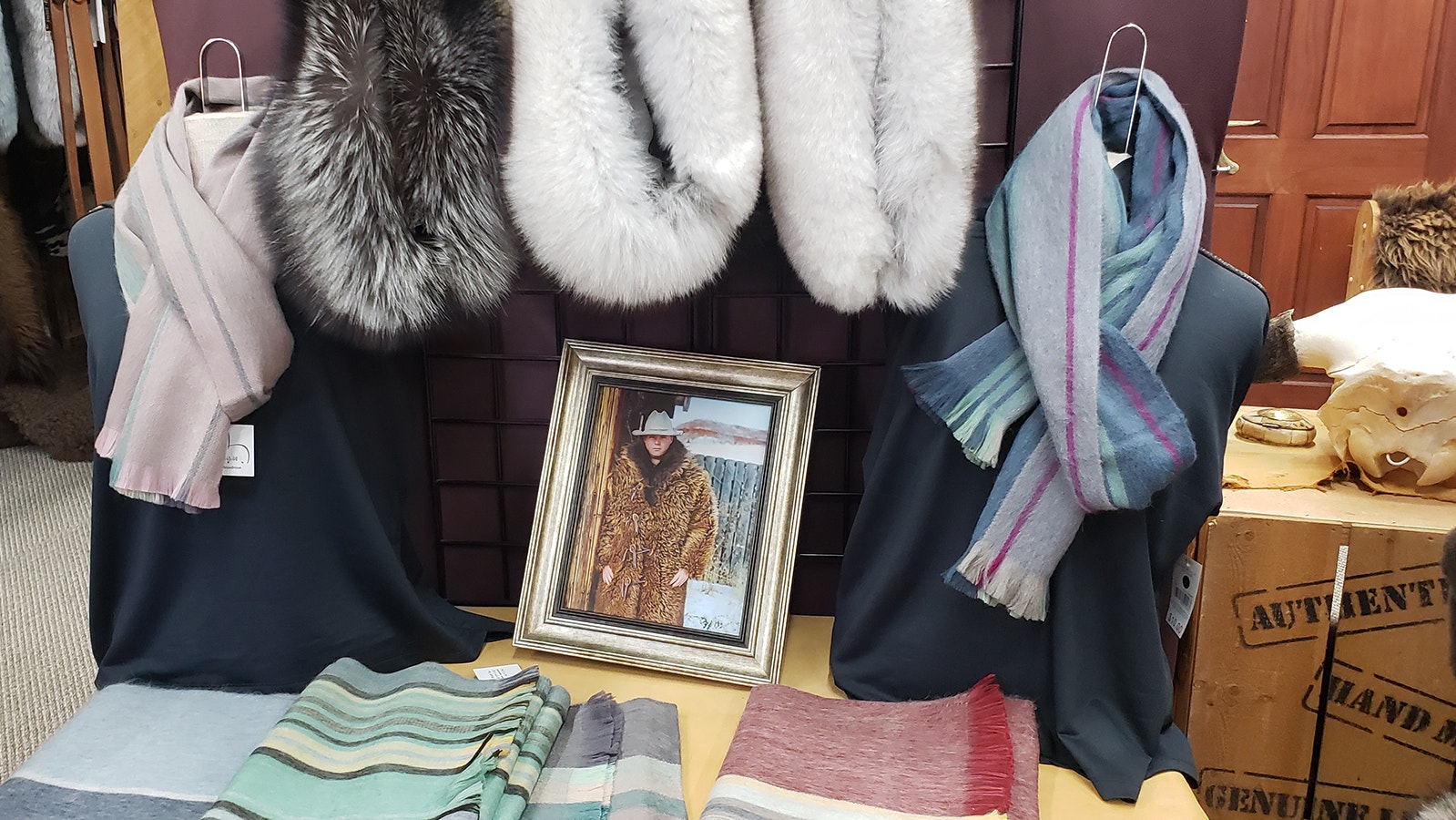 One of the coats for "The Hateful Eight" is pictured.