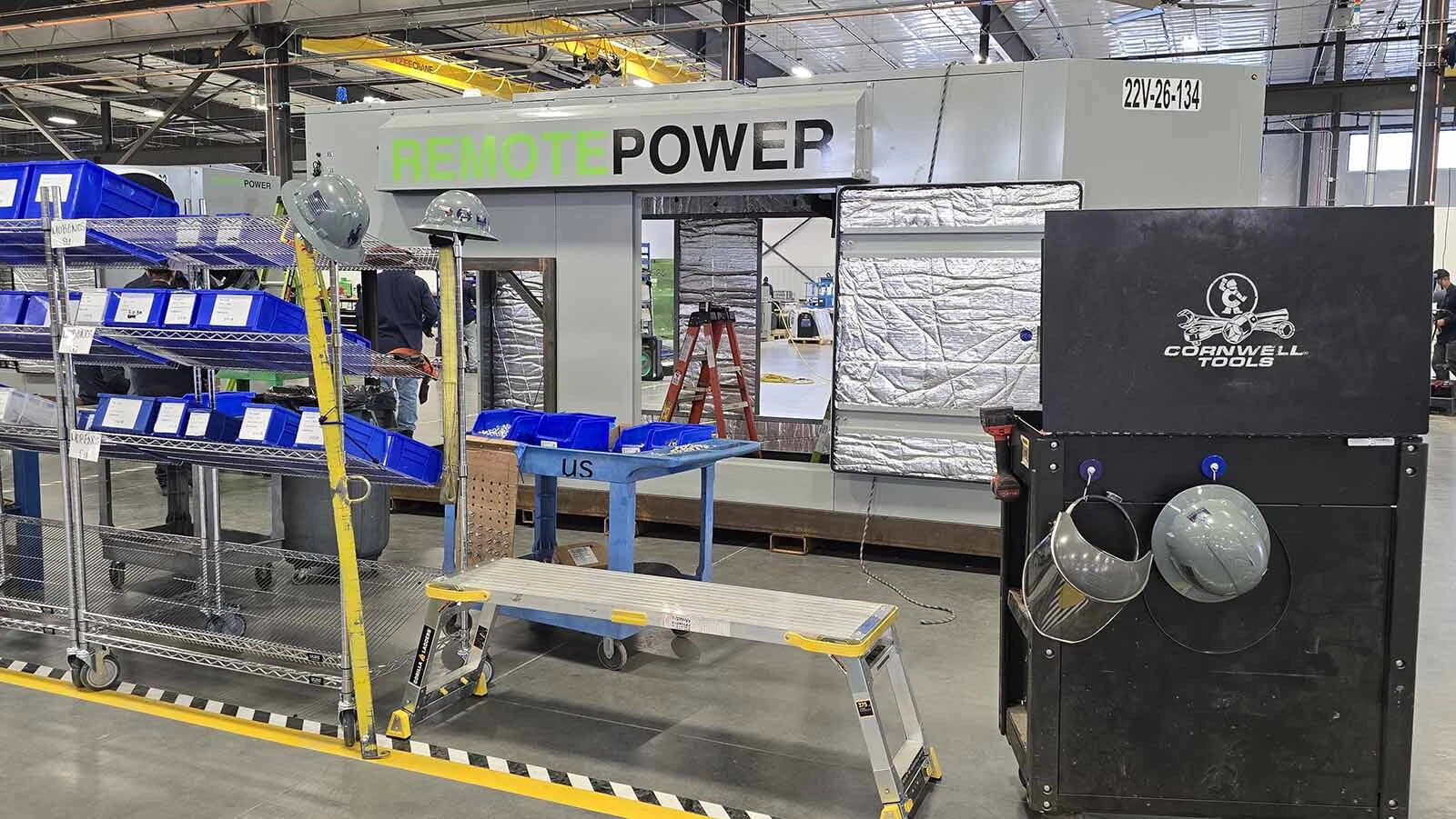 One of the assembly stages for Mesa Power Solutions' standby generators.