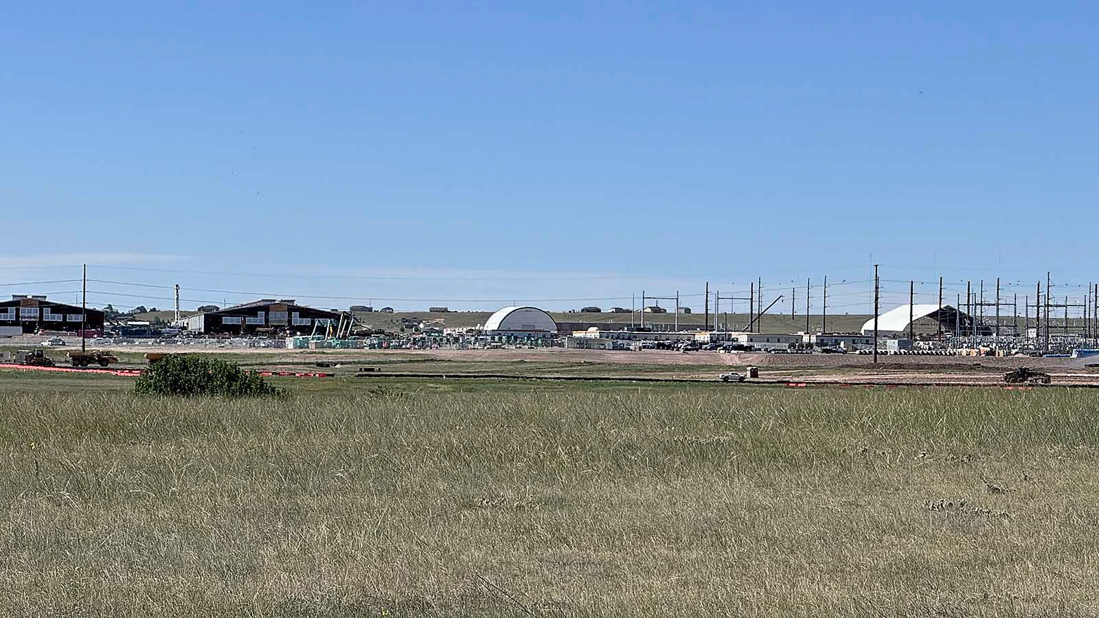 A Meta data center development continues construction near where the man camp had been proposed.
