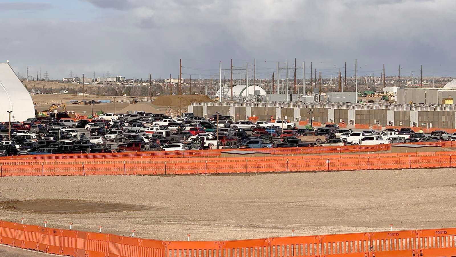 A small army of workers are busy at the Meta data center site south of Cheyenne. An 800-unit man camp that could house up to 5,600 workers is proposed to be located on land behind the Meta site.