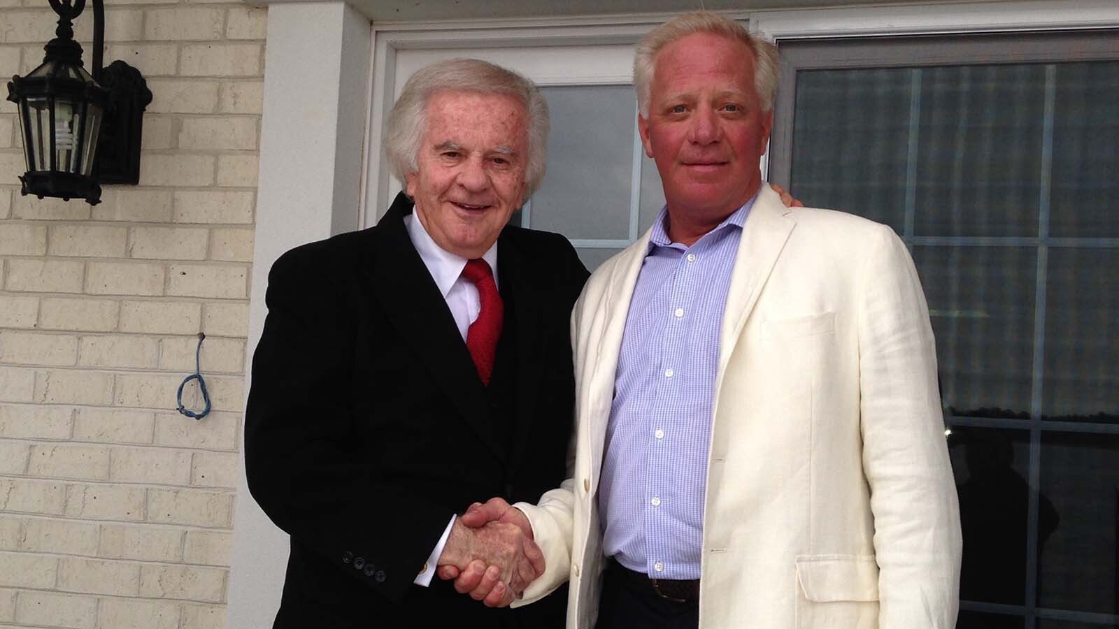 Michael Janssen poses with Reggie Fountain, aka King of Offshore.