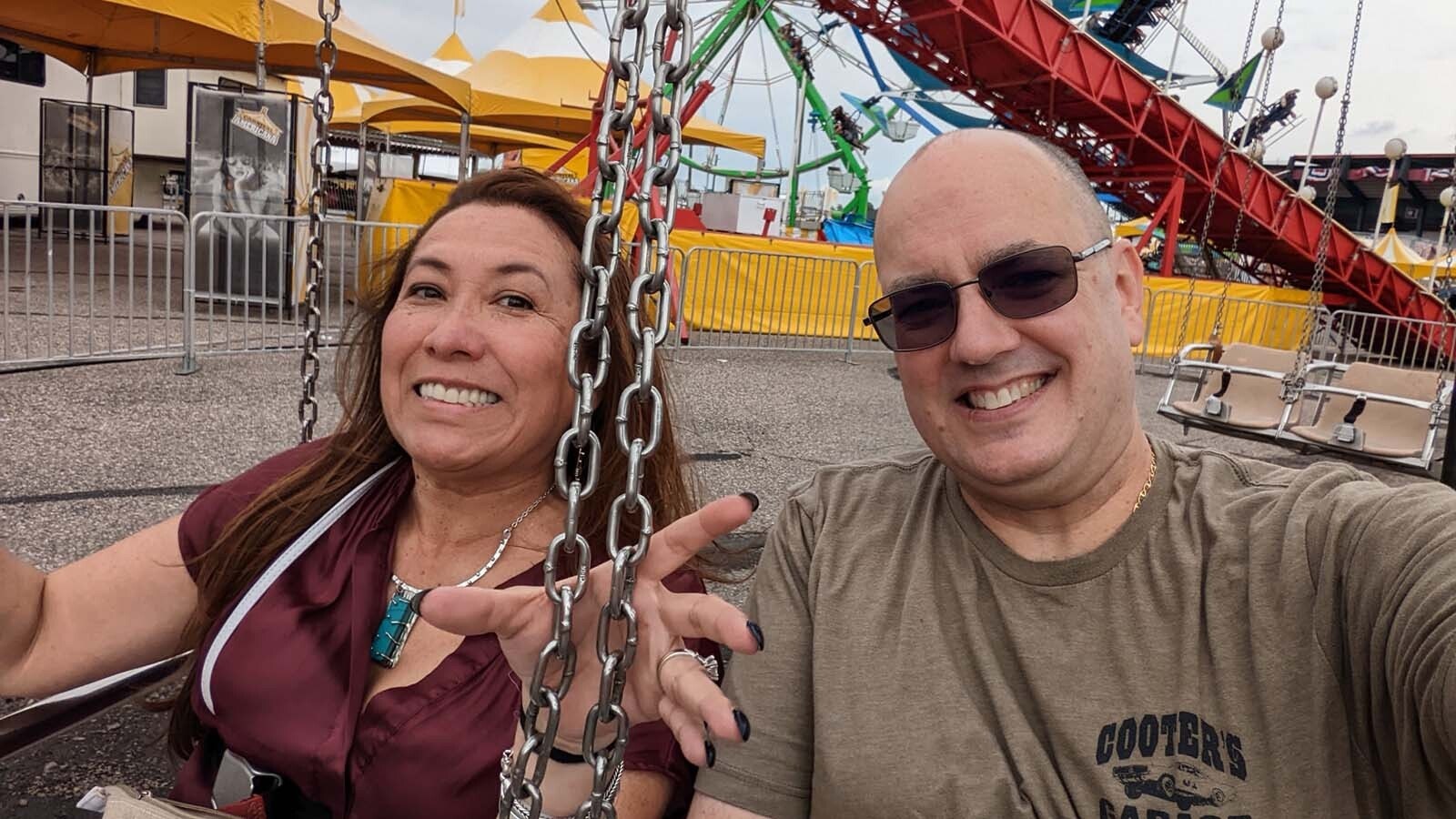 Michael and Sandra O'Hare are a pair of New Yorkers who say they love the Western culture shock that comes with being a visitor at Cheyenne Frontier Days.