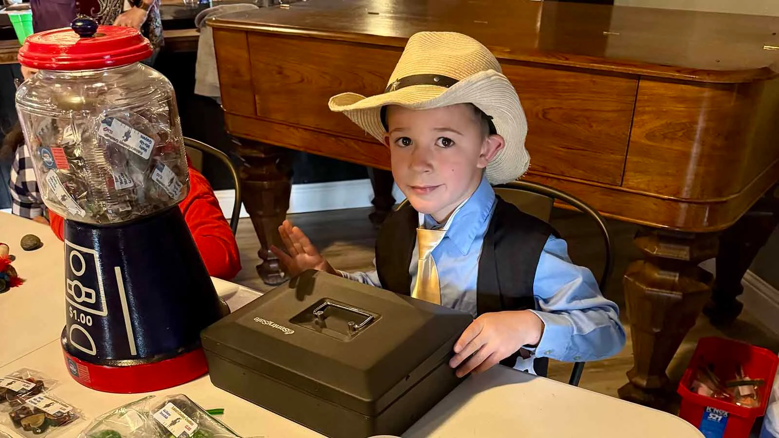 It's all about marketing and presentation, Kaiden Steinmeyer learned as he sold his stress balls, crayons and applesauce.