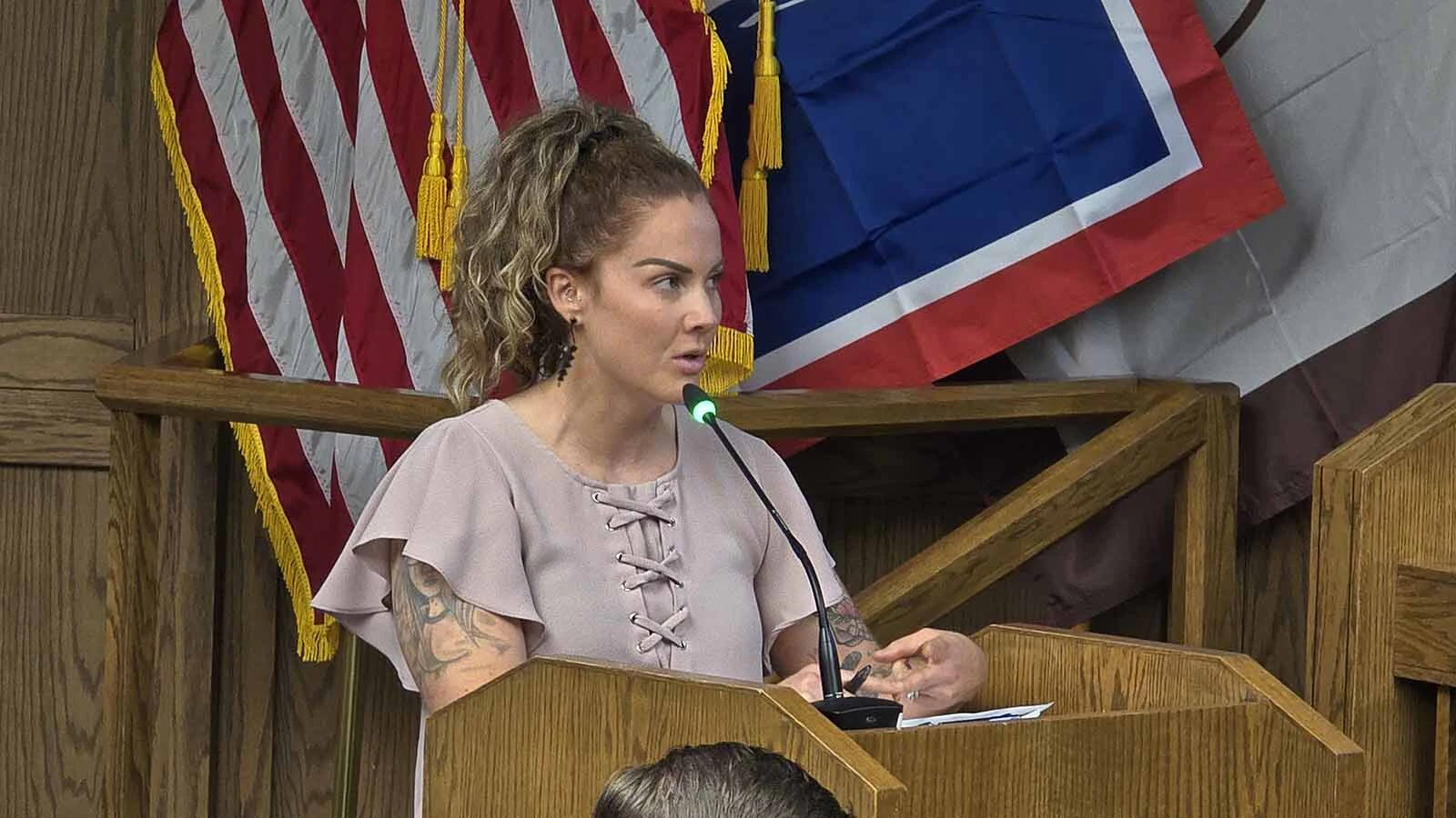 Heather Madrid was among Cheyenne residents pushing back against Microsoft's long-range data center expansion plans.