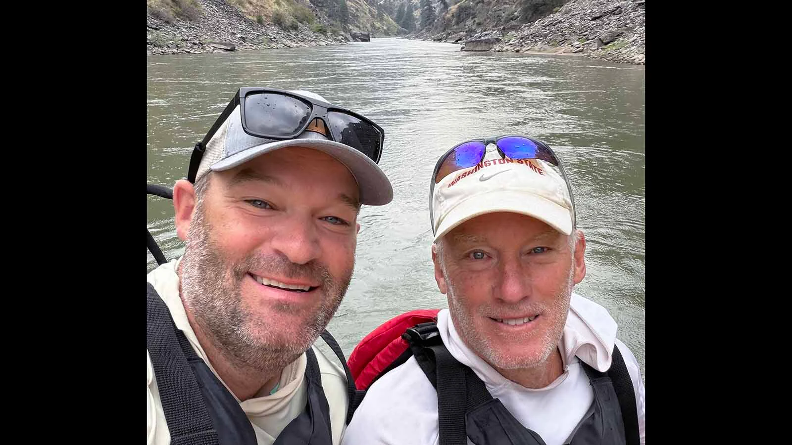Jeff Welsch, right, and his son Matt just before the Middle Fork of the Salmon flows into the Main Salmon in central Idaho.