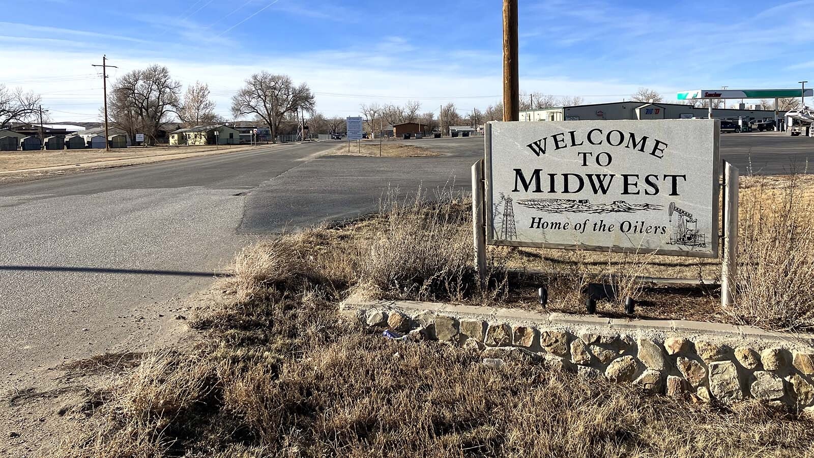 Midwest, Wyoming, was once the center of activity in the 9-mile-long by five-mile-wide Salt Creek Oil Field.