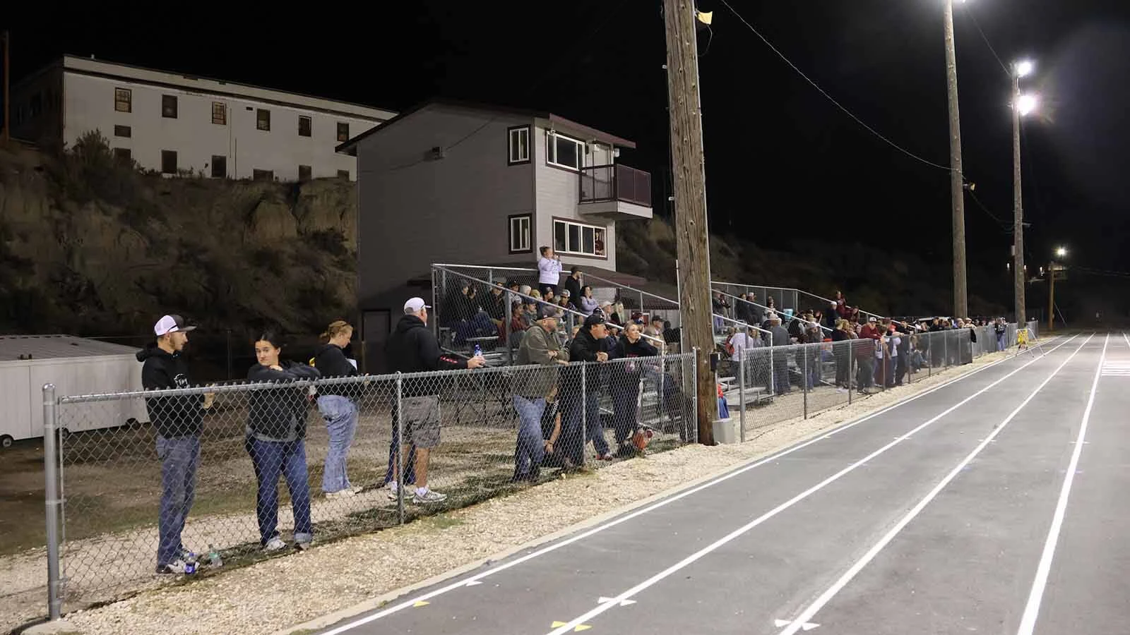 A crowd was on hand to watch potentially their school’s last home football game.