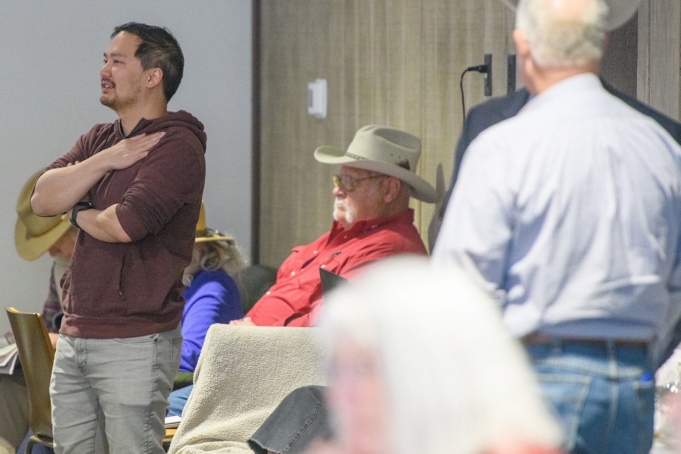 State Rep. Mike Yin, D-Jackson, was a blue dot in a sea of red this past weekend when he attended the Wyoming Republican Party Central Committee meeting in Jackson.