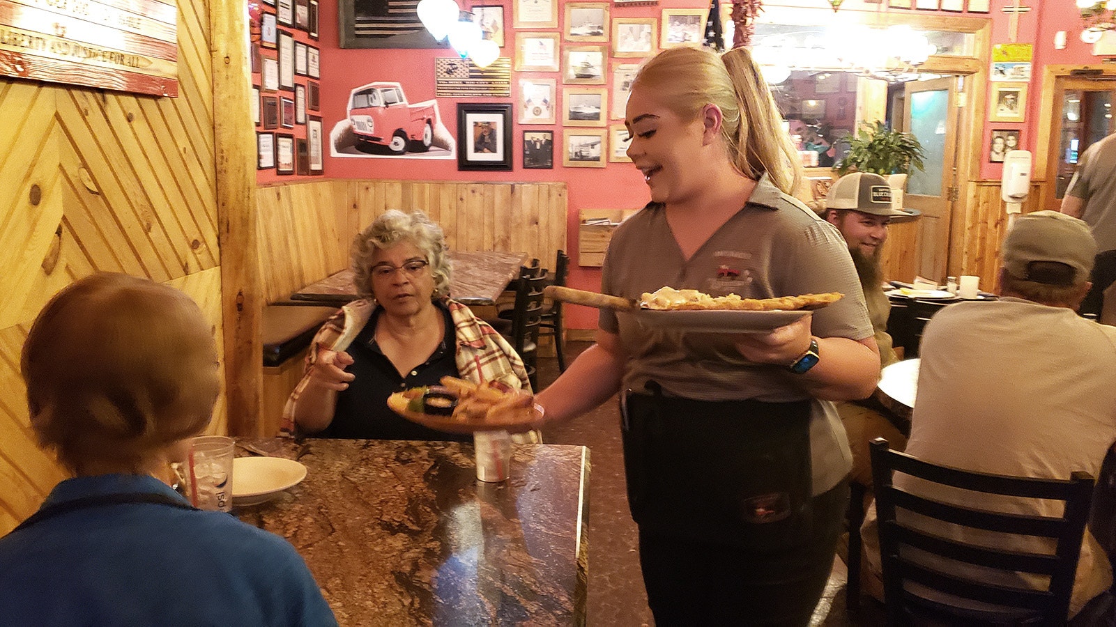 Service always comes with a smile at Michael's Big City Steakhouse.