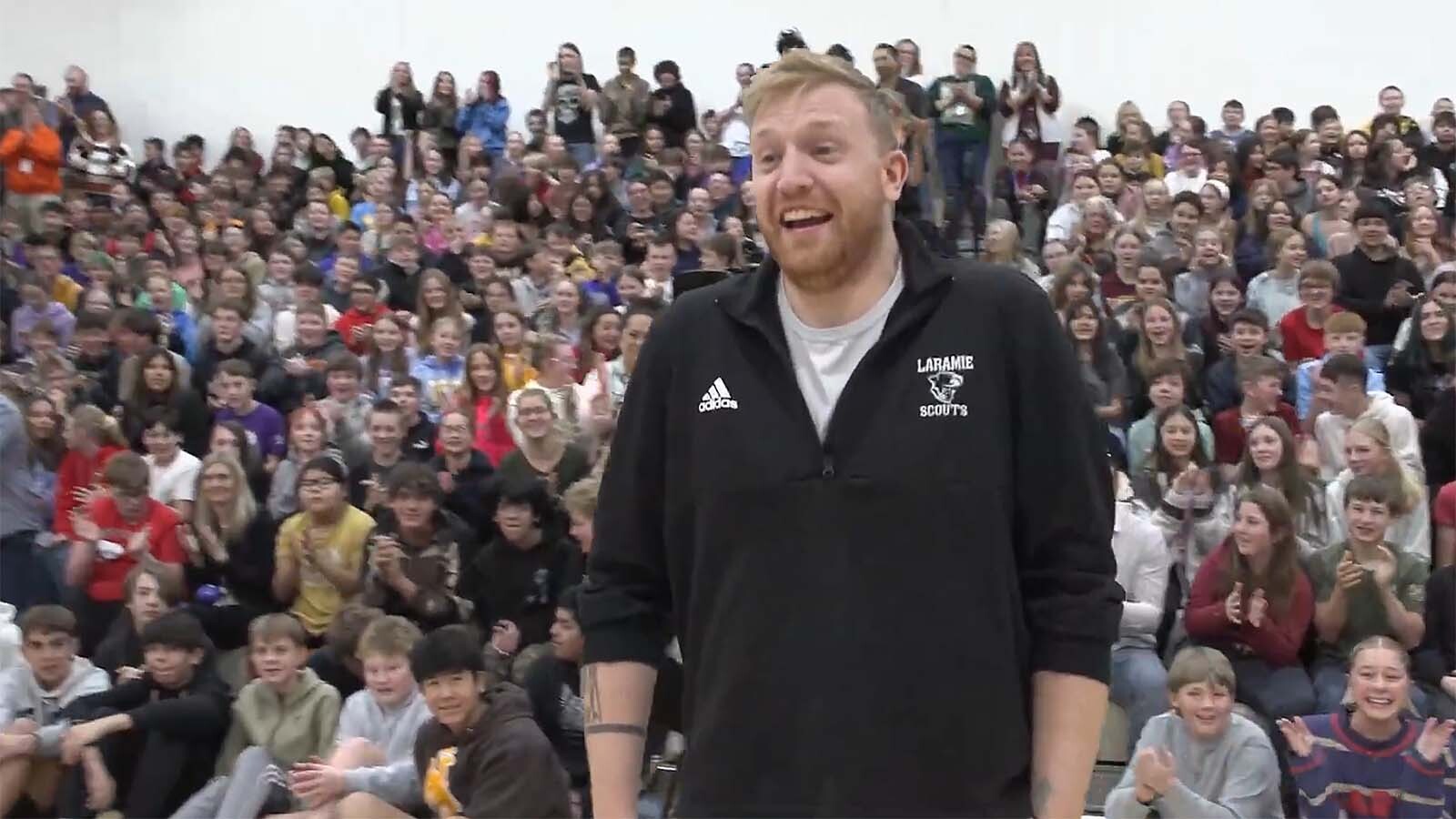 Garrid Halsey, a STEM teacher at Laramie Middle School, received the Milken Educator Award in a surprise assembly Friday. Considered the “Oscar of teaching,” the award comes with an all-expenses paid trip to Washington, D.C., and a $25,000 check.