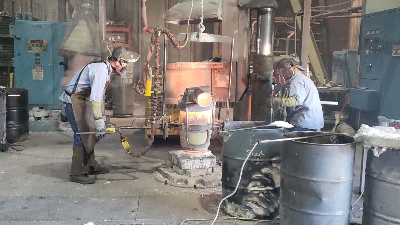 Work at the Excel Inc. foundry in Mills, Wyoming.