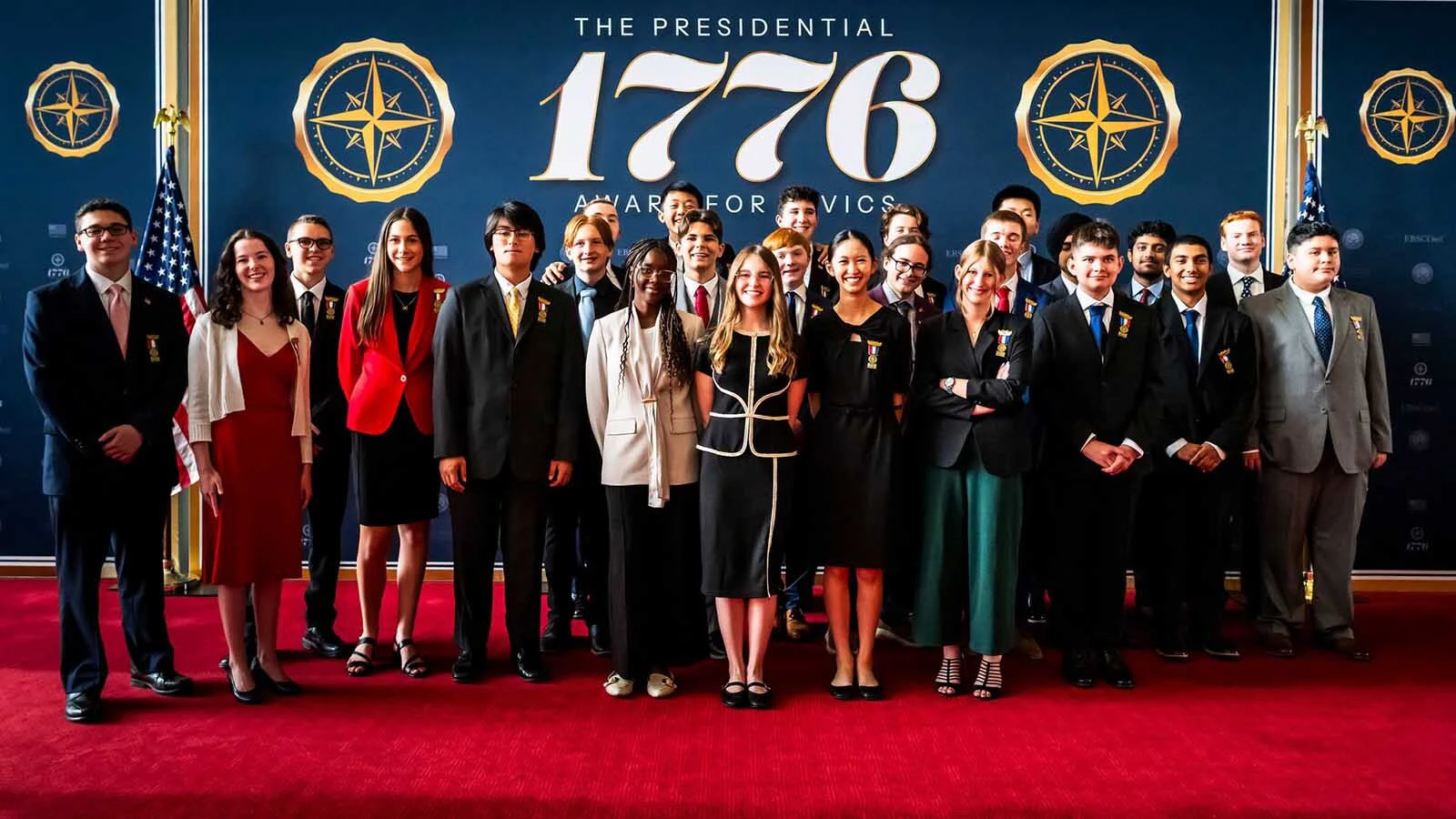 Finalists in the Presidential 1776 Award included Lander’s Miriam Washut, fourth from right. She claimed the competition and a $150,000 scholarship.