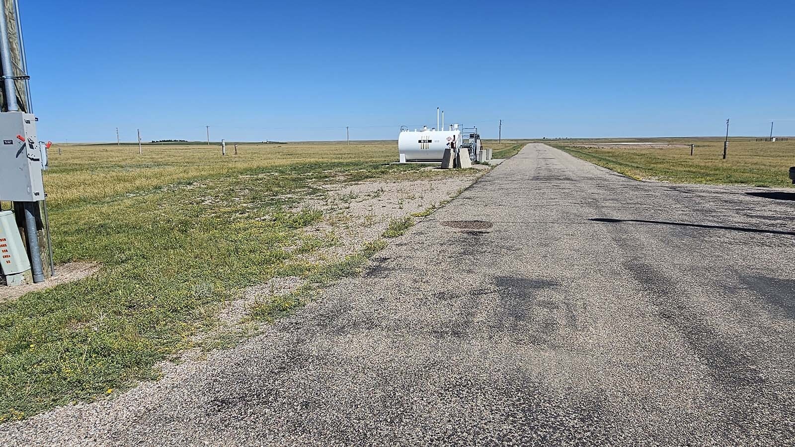 The access road leading to the Alpha 01 Missile Alert Facility.