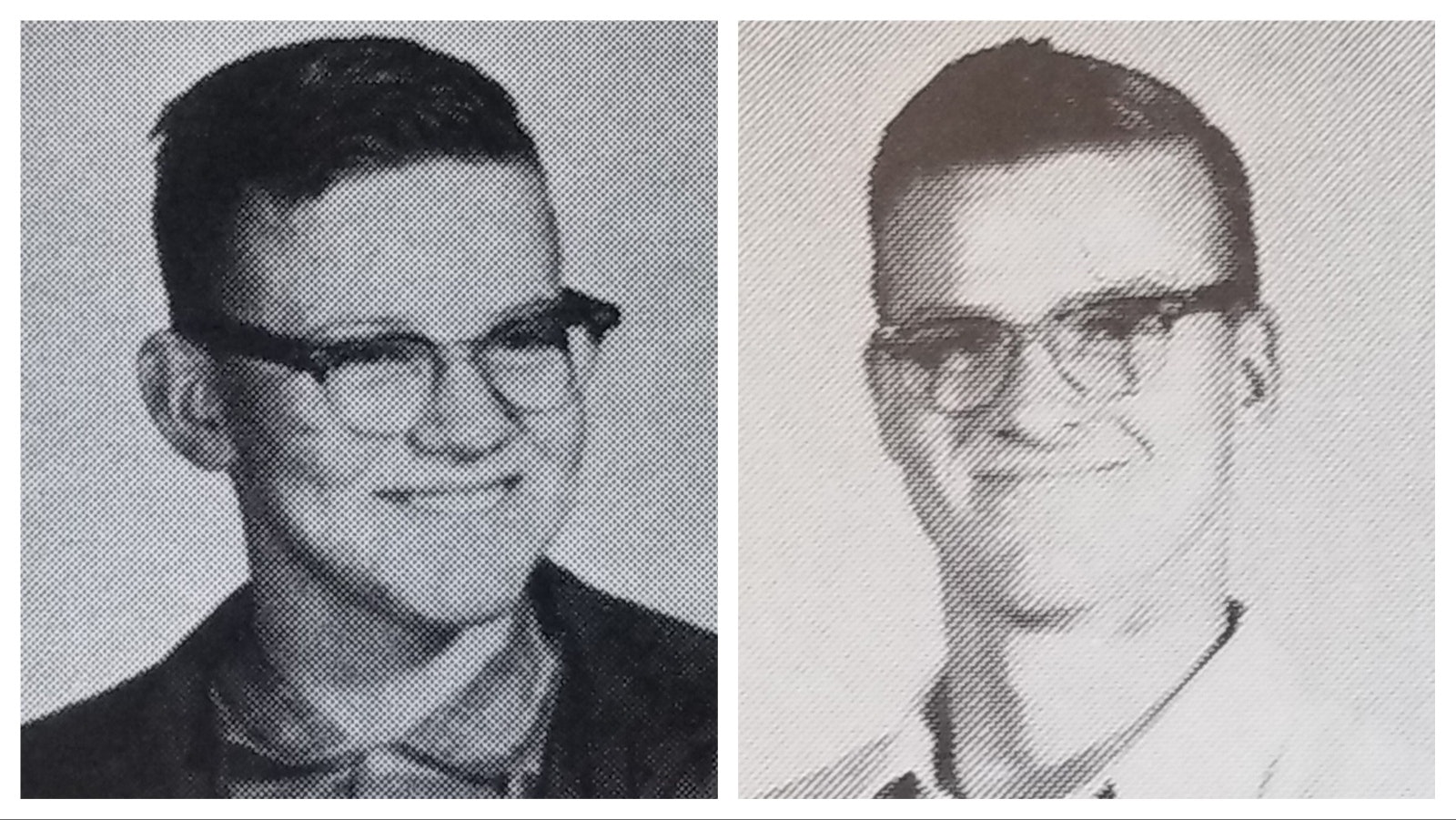 Richard Eskridge, left, from the 1962 "Rendezvous," the Green River High School annual. At 15, he died from injuries he sustained in a car crash 29 miles from Green River. His brother Edward, 16, right, left him with a fire and his parka to apparently find help and was never seen again.