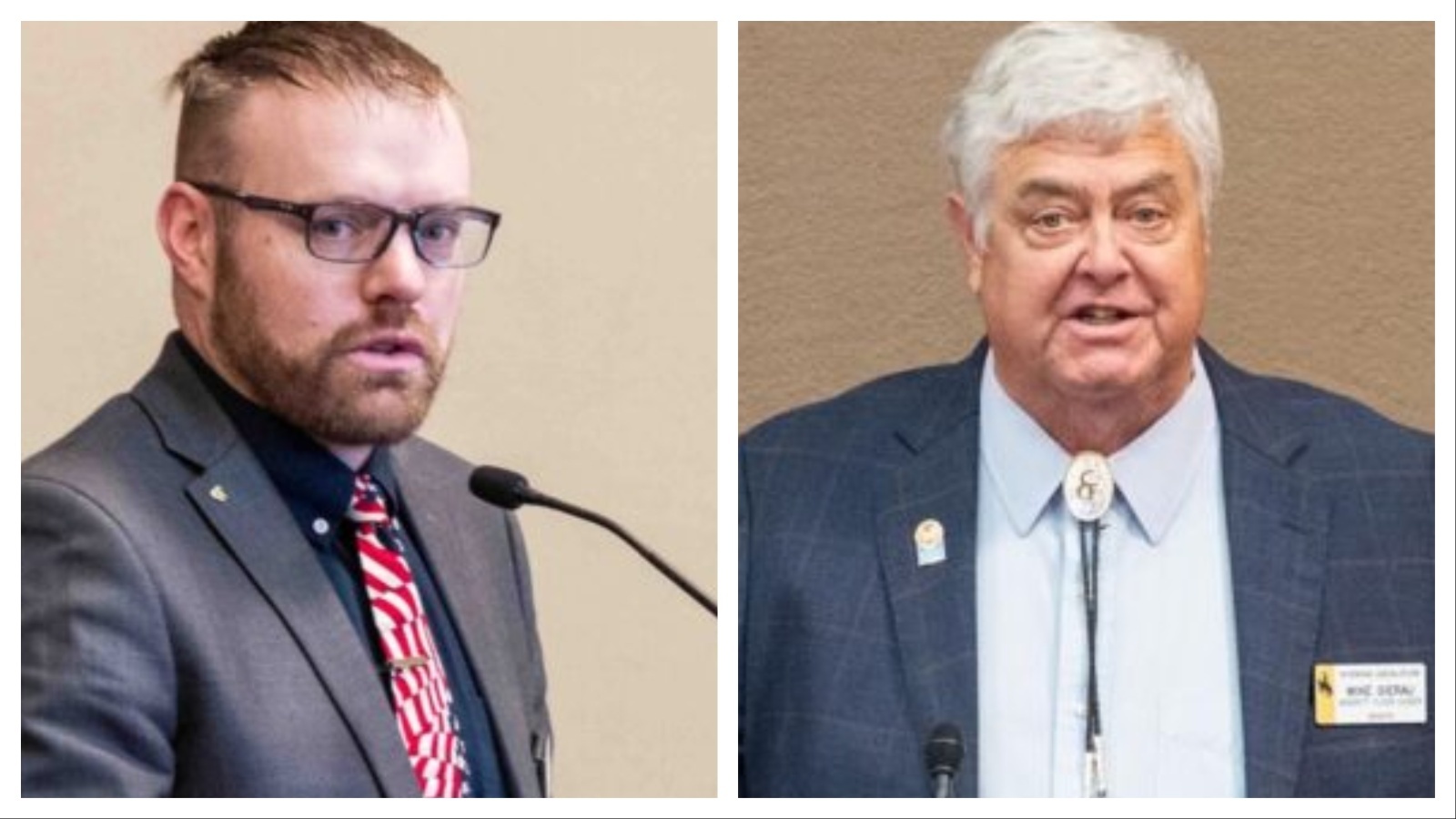 FILE PHOTOS: Rep. Jeremy Haroldson (left) and Sen. Mike Gierau (right)