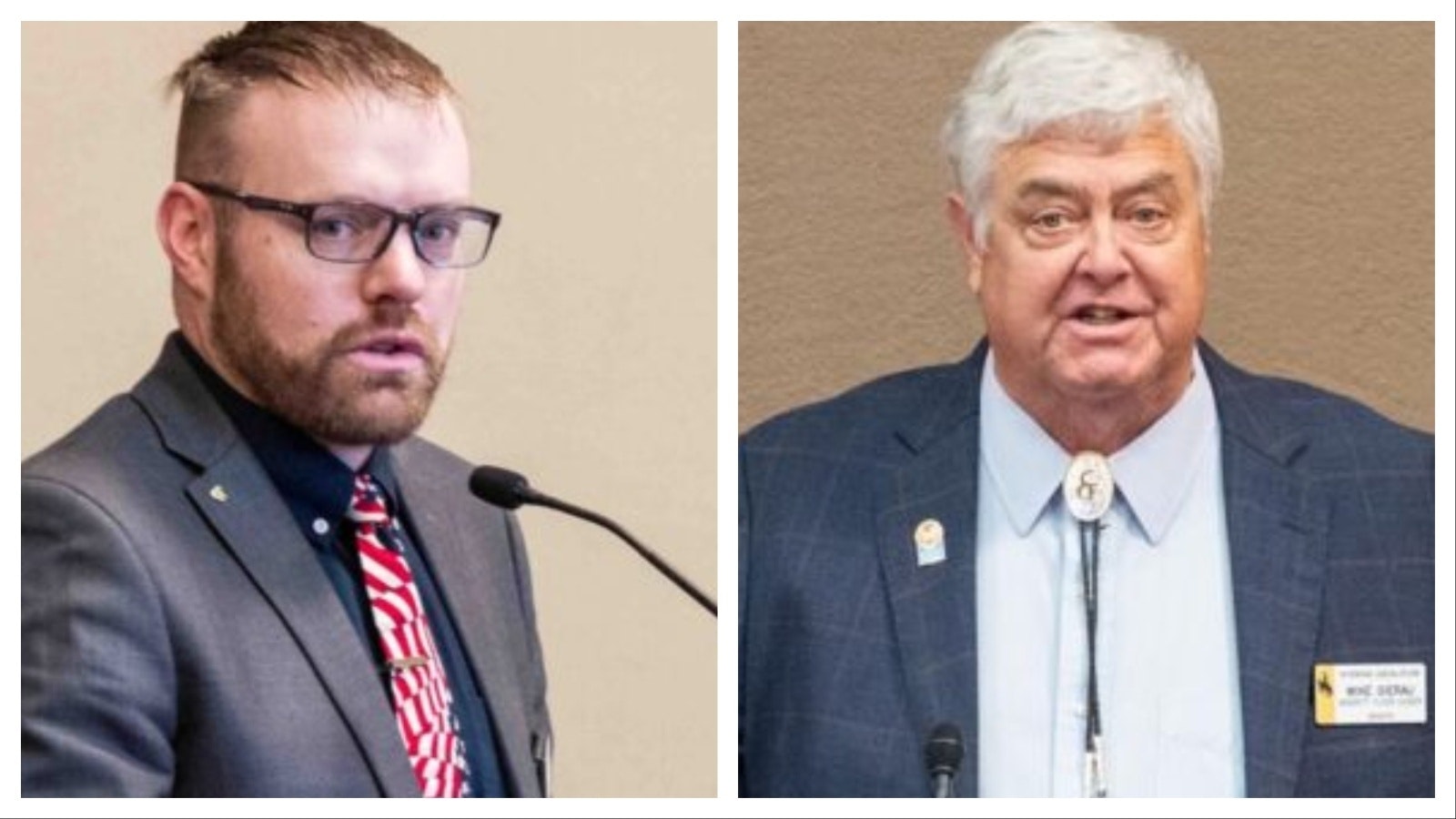 FILE PHOTOS: Rep. Jeremy Haroldson (left) and Sen. Mike Gierau (right)