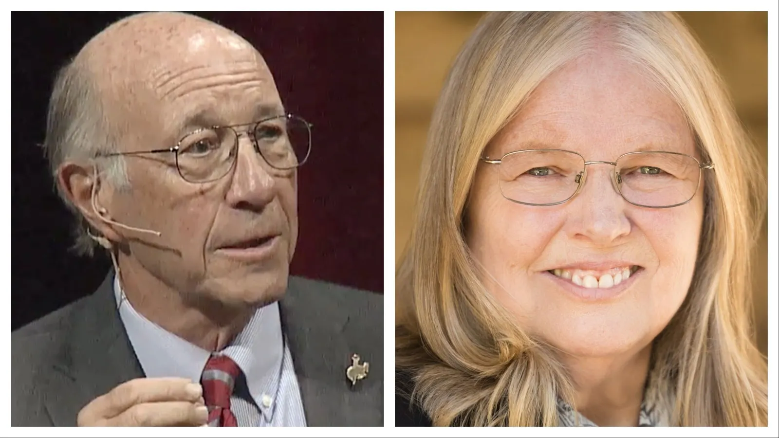 Former Wyoming Gov. Mike Sullivan (left) endorsed former state legislator Lisa Kinney for U.S. House on Tuesday.