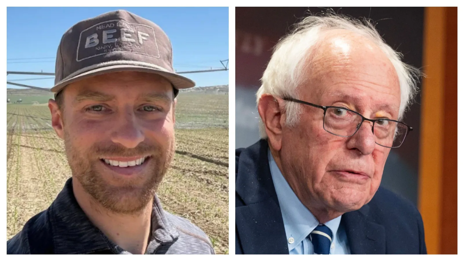 Sam Mead (left), Bernie Sanders (right)