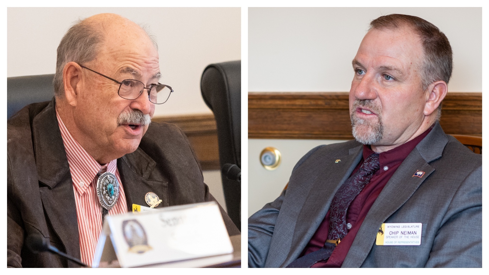 Sen. Ogden Driskill (left), Rep. Chip Neiman (right)