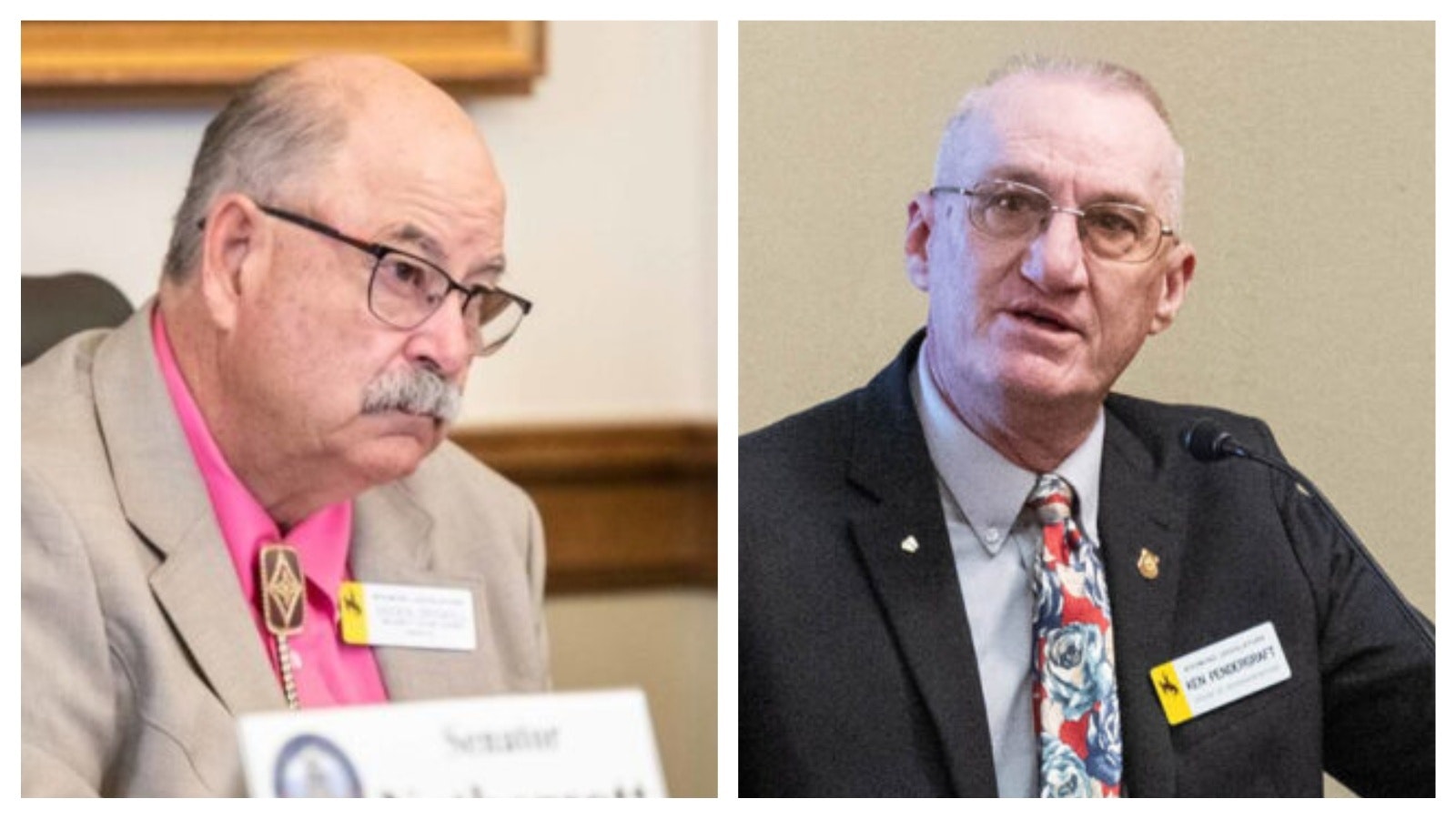 State Sen. Ogden Driskill, R-Devils Tower (left), and Ken Pendergraft, R-Sheridan (right)