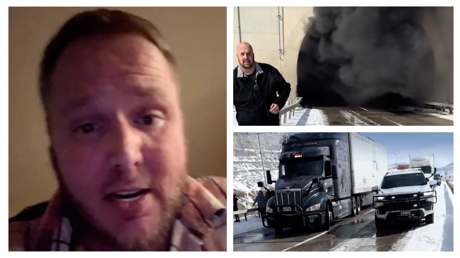 A long-haul trucker who makes TikTok videos was involved in Friday's horrific Green River Tunnel crash and posted three videos about it.