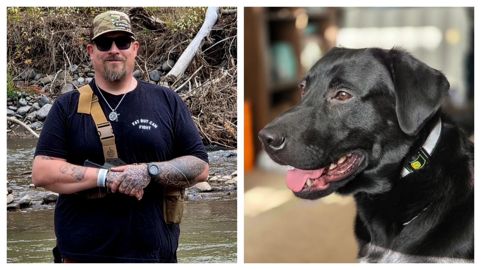 Adam Borkhus of Cody is 6-foot-3 and weighs 320 pounds, but he said a juvenile mountain lion “knocked me on my ass” after he kicked it in the face to save his dog, Diesel.