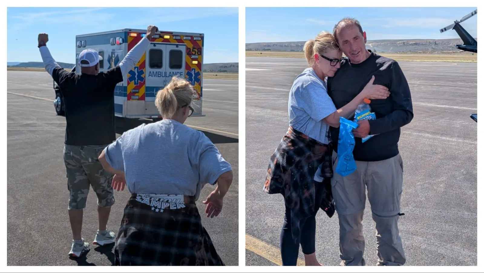 Signs of elation when missing Missouri hiker Shaun Mackelprang was found dehydrated and disoriented but alive on Wednesday.