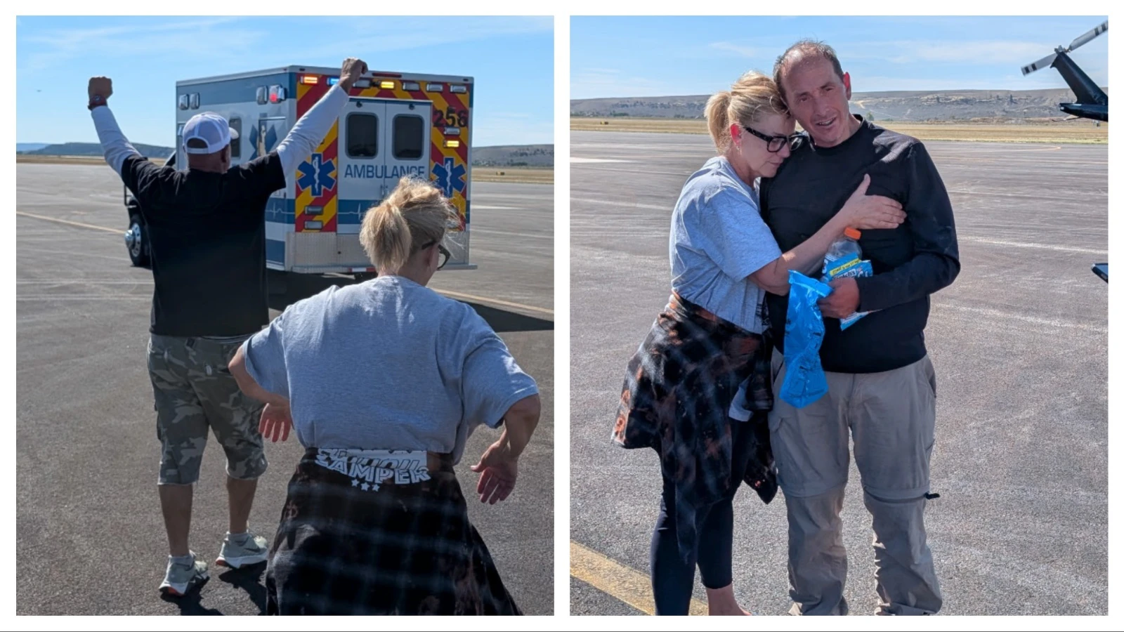 Signs of elation when missing Missouri hiker Shaun Mackelprang was found dehydrated and disoriented but alive on Wednesday.