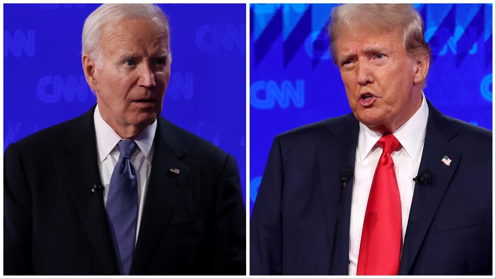 President Biden and former President Trump at the first presidential debate on Thursday, June 27, 2024