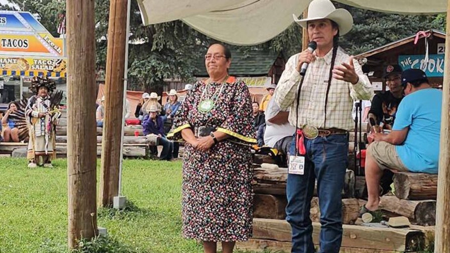 Moses J. Brings Plenty gave a message of hope and unity at the Cheyenne Frontier Days Indian Village for what will be its last year in this location.