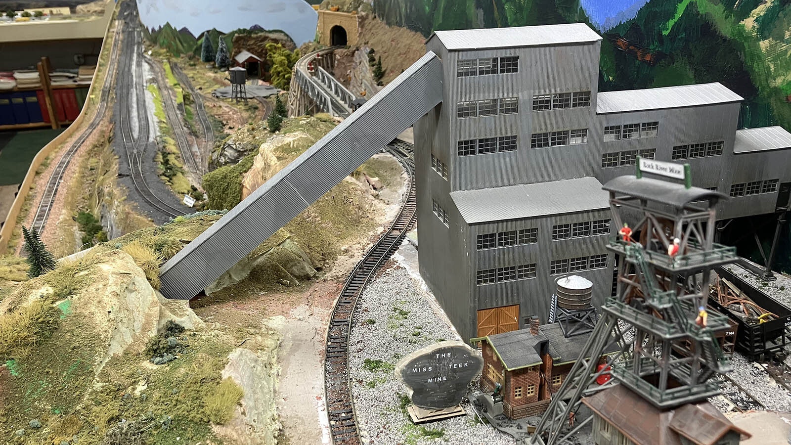 A mine scene is just one of many created by the group to make model railroading more realistic and fun.