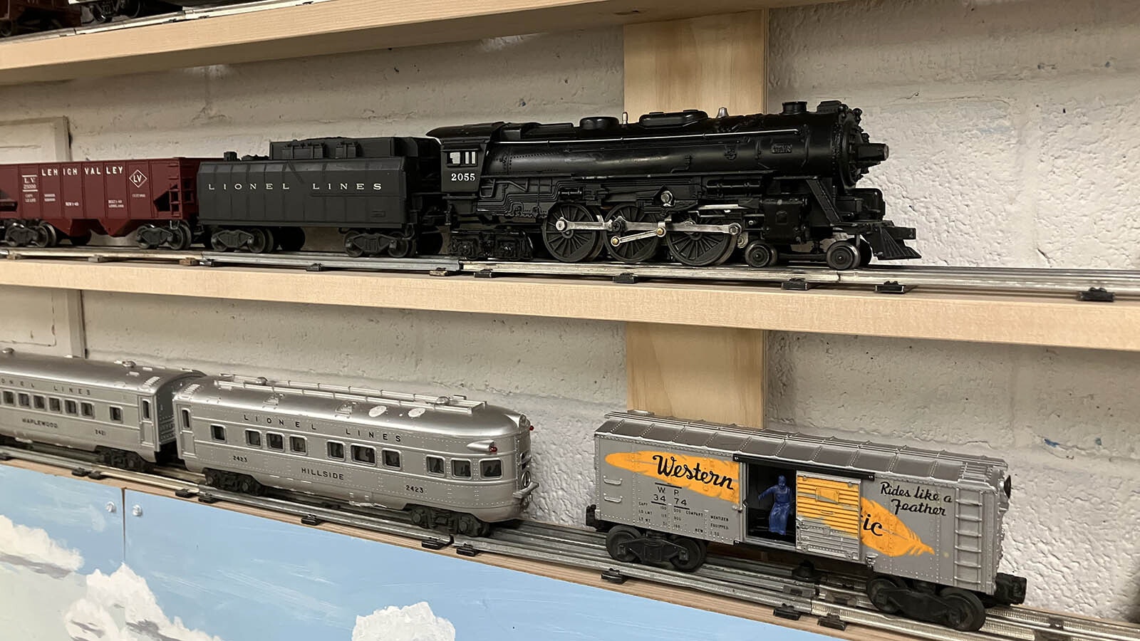 Lionel trains in the O-gauge were a big part of pre-war and Baby Boomer’s toys around the Christmas tree. These are part of the club’s collection.