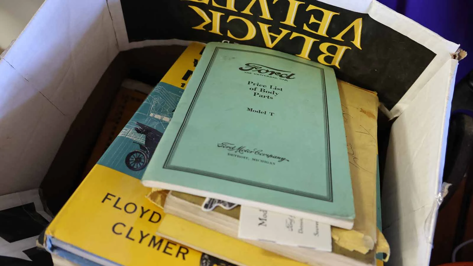 Dale Corkill made sure he had the manuals for his two antique cars. 