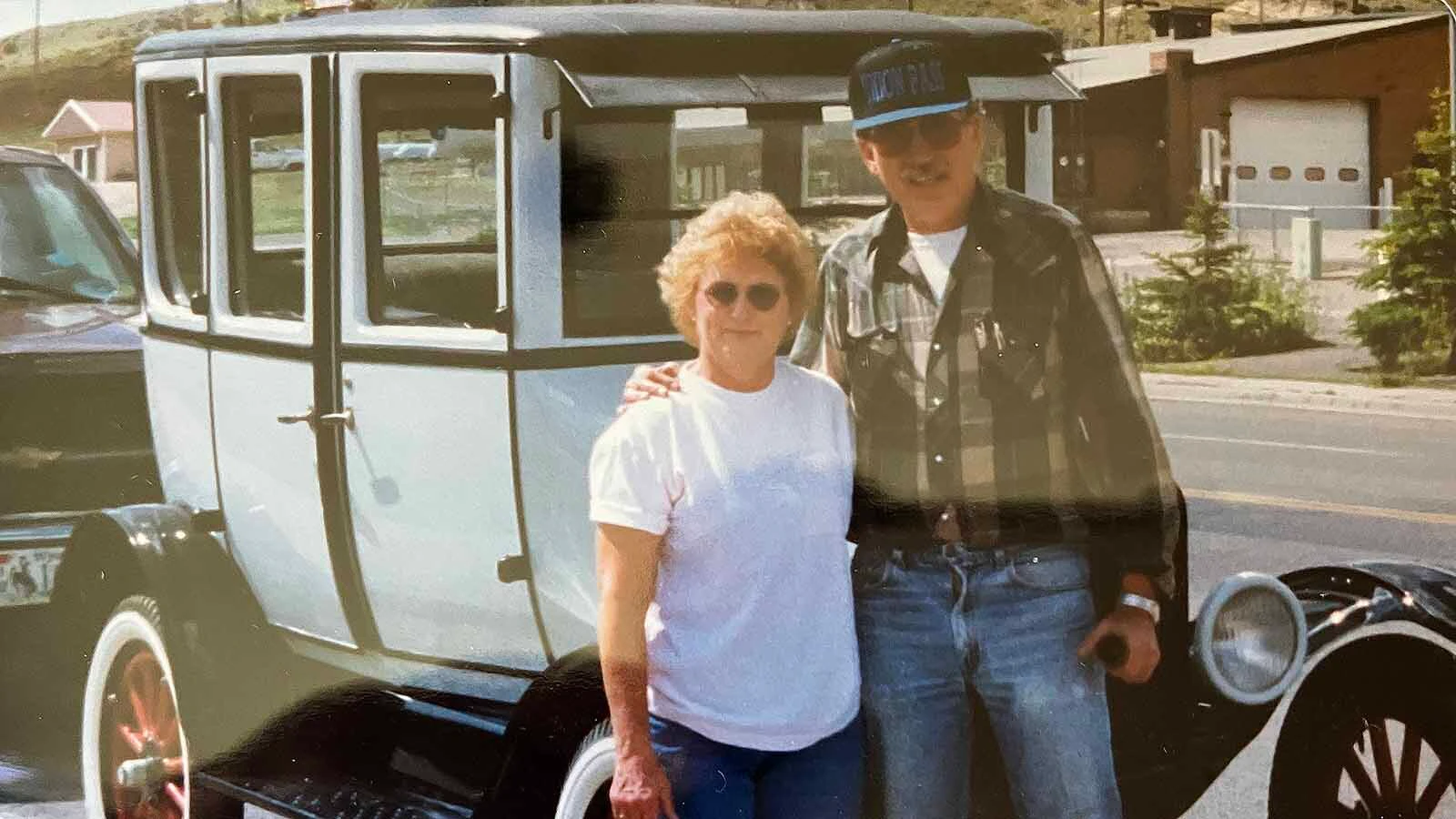  Dale and Patricia Corkill with the Model T Opera car. They drove it in parades.