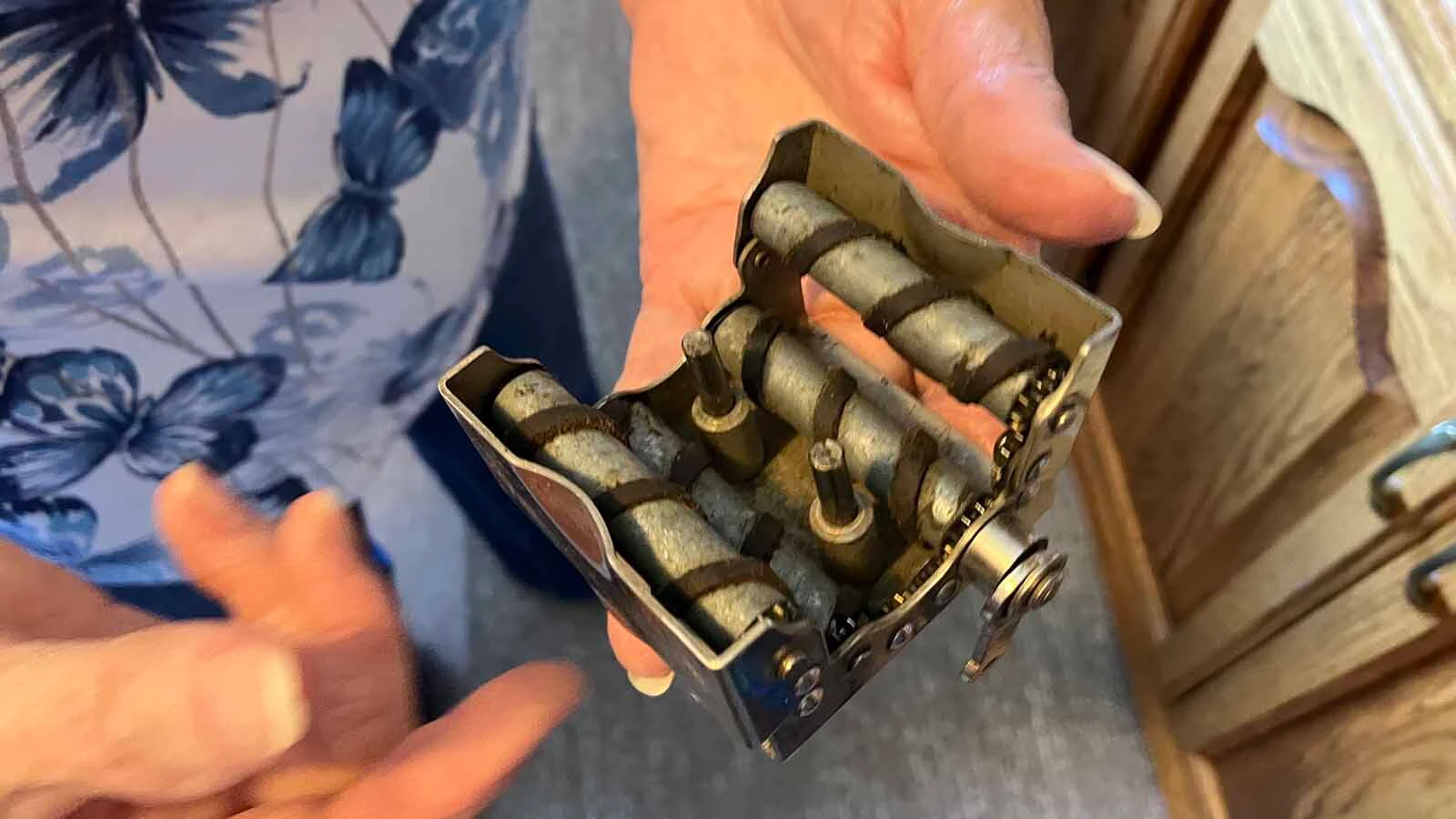 An old razor sharpener purchased by Dale Corkill.