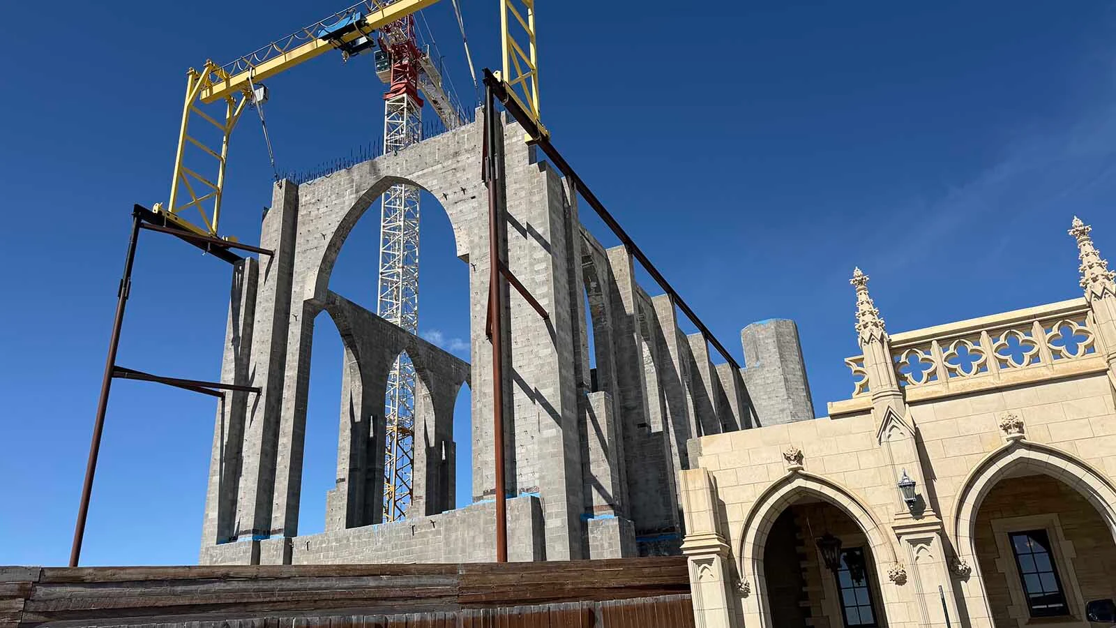 A Gothic style monastery is being built in the Bighorn Basin along Meeteetse Creek. The monks building the stone building project that the next phase of building, which is their church, will be finished in six years. Without the use of modern technology, it would have taken up to 150 years to complete by hand.